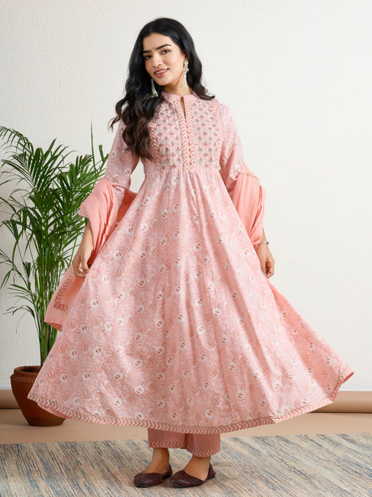 Printed anarkali Suit set