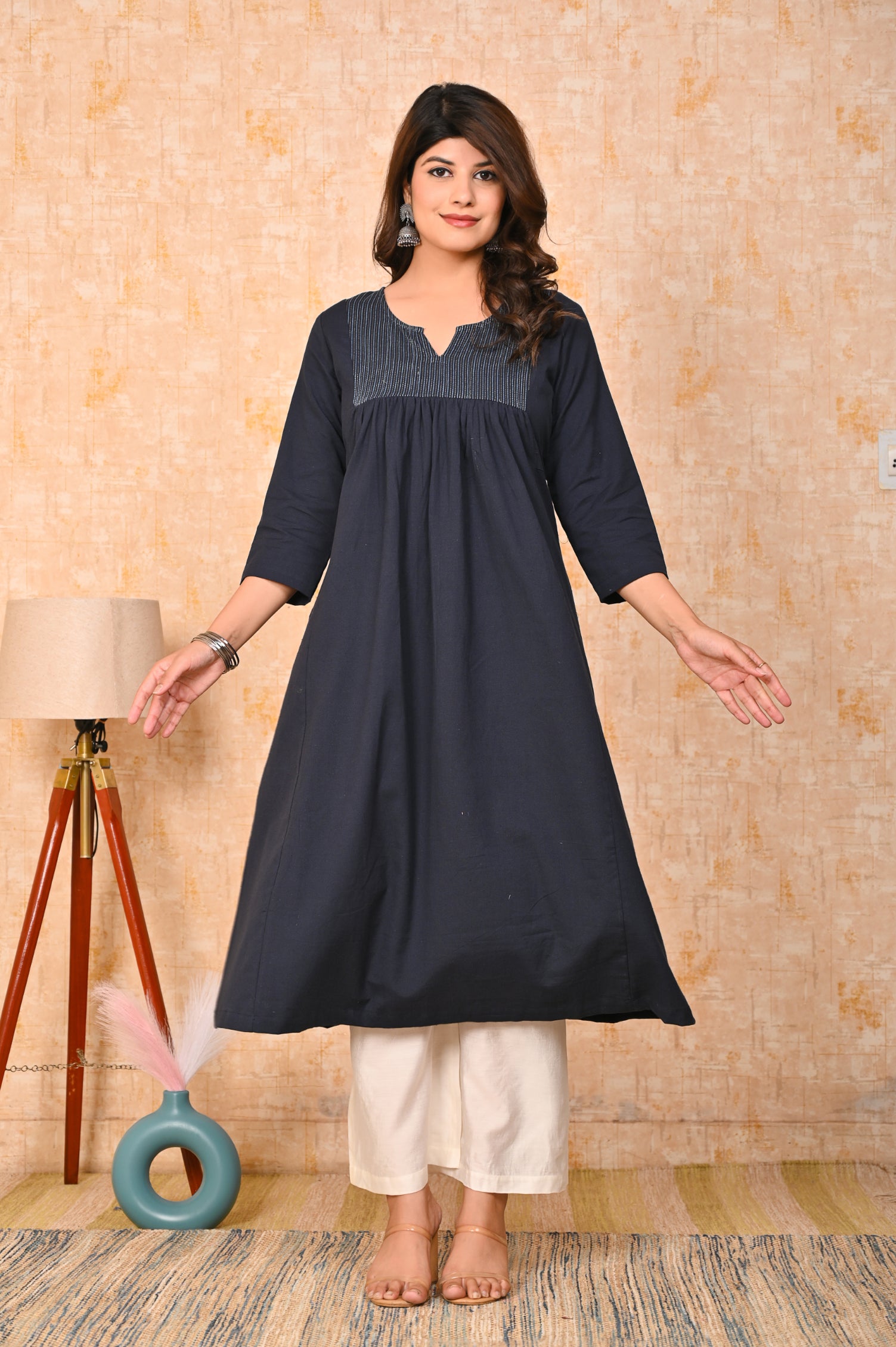 Navy Nirvana Kurta